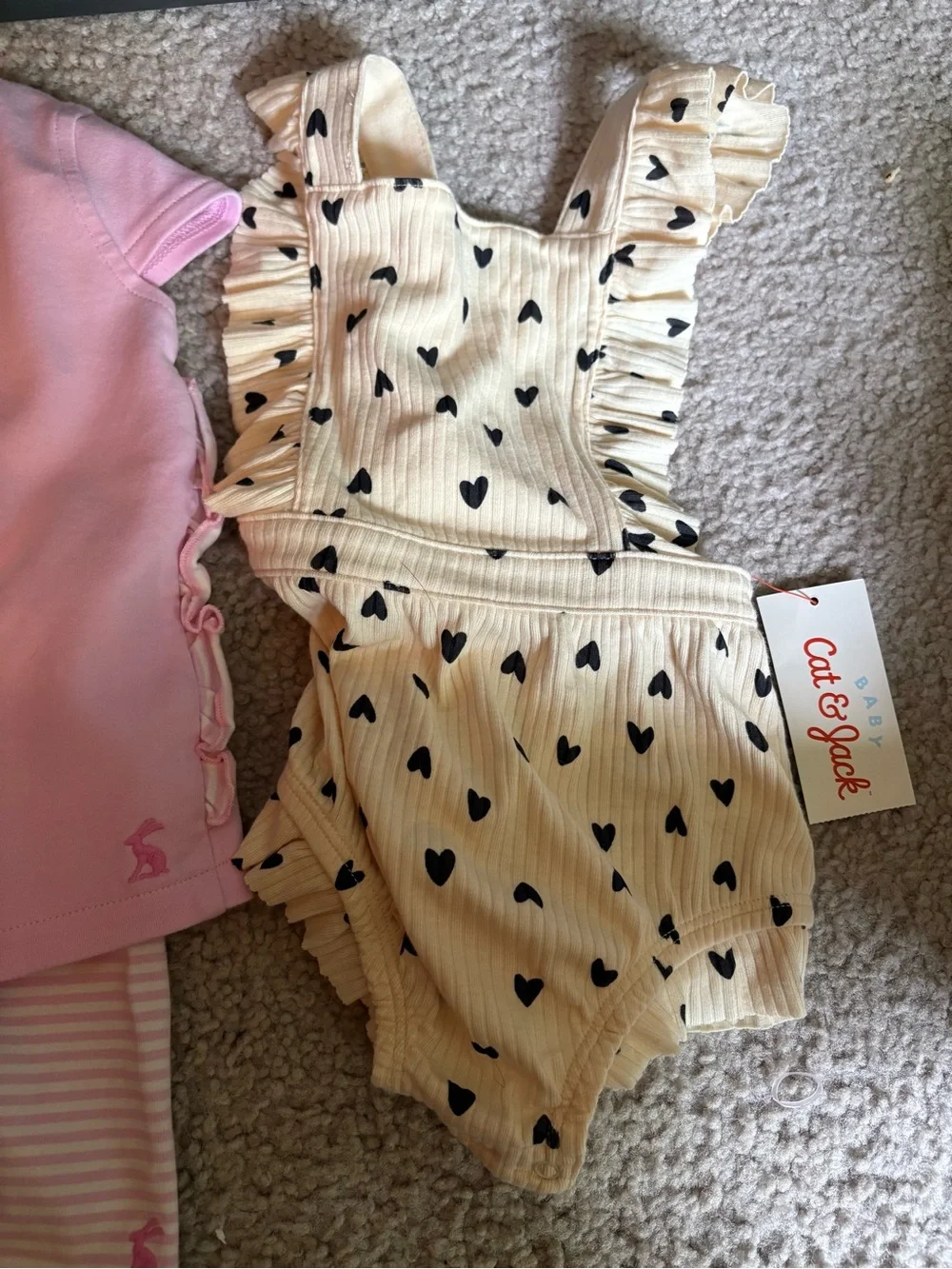 3 girls outfits size 6-9 months - two are NWT